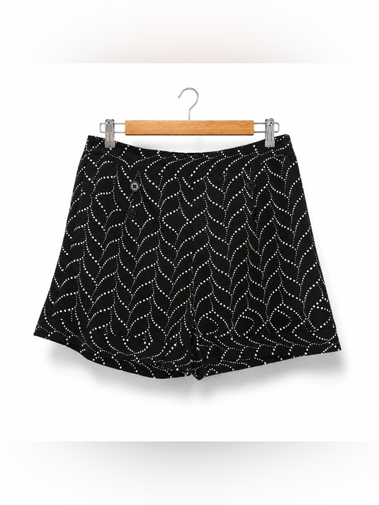 Pants - Molly Bracken Black Dot Print High Waist Tailored Shorts French Chic M